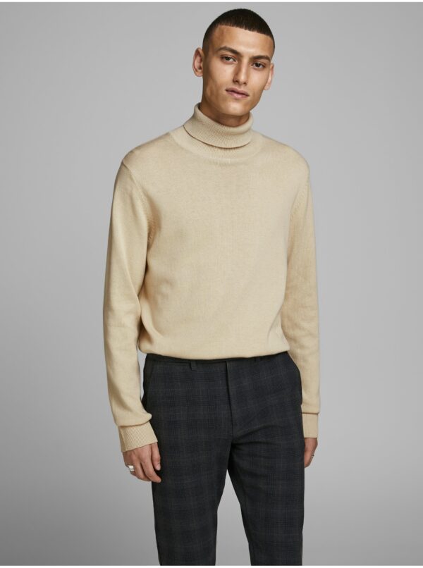 Beige men's turtleneck Jack & Jones Emil - Men's