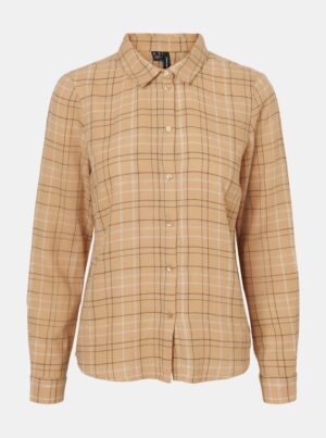 Beige plaid shirt VERO MODA