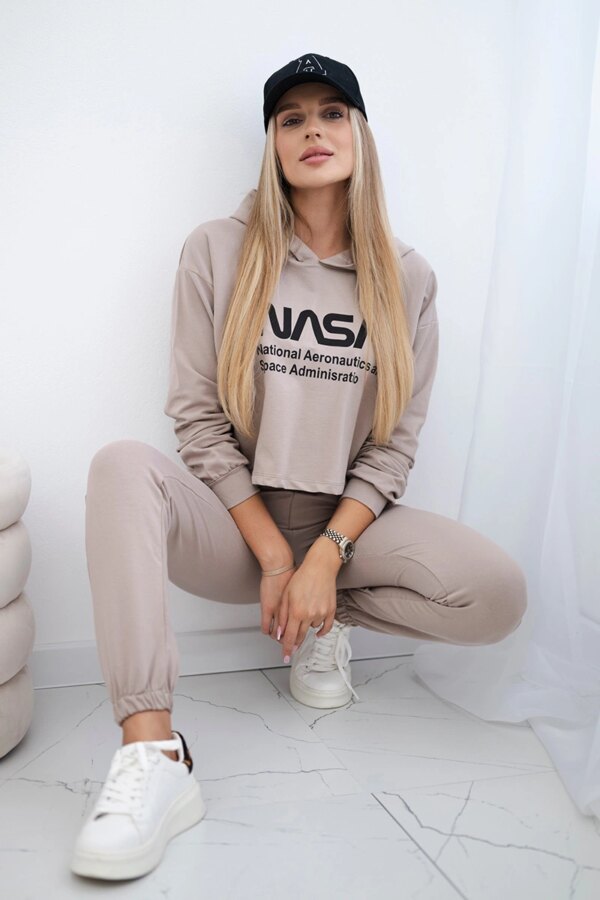 Beige print set