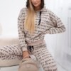 Beige print set