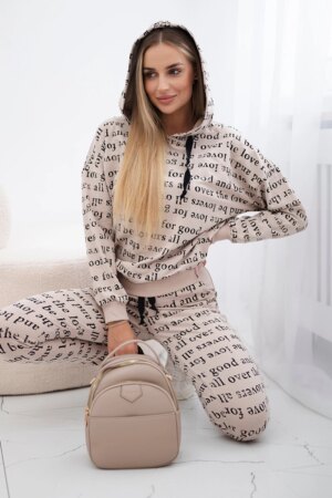Beige print set