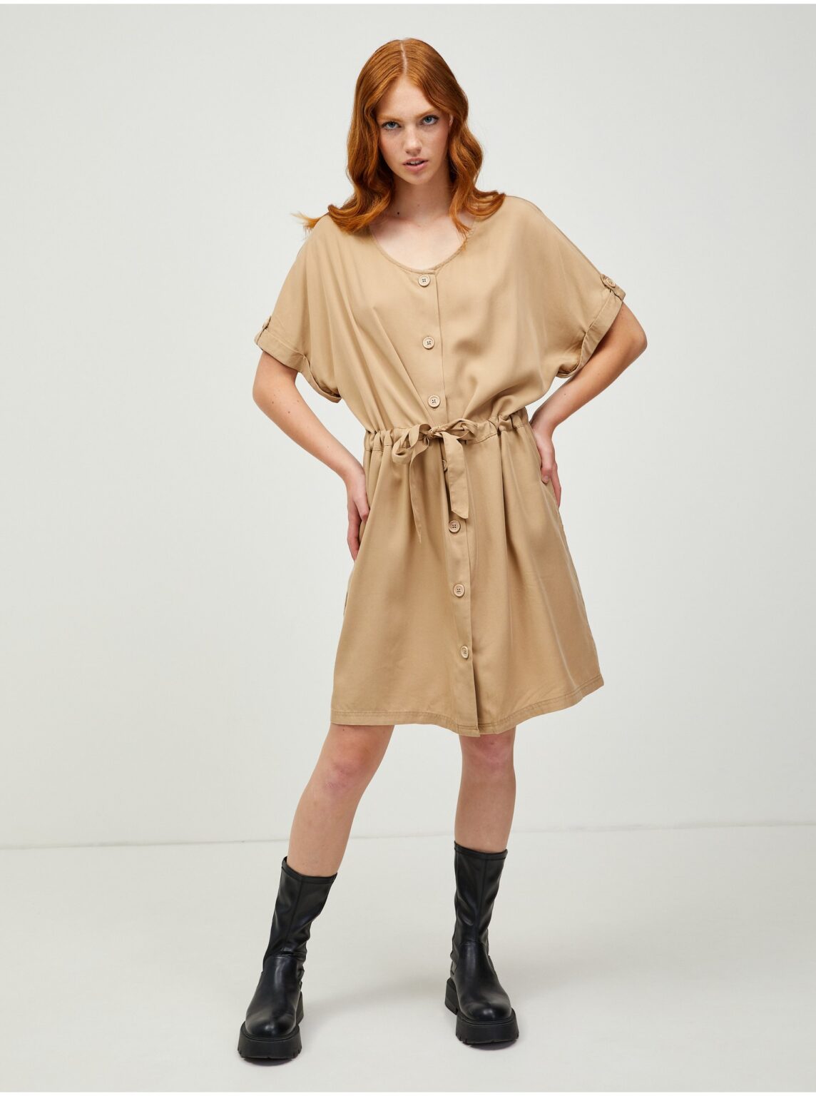Beige shirt dress Ragwear Purah - Women