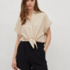 Beige shirt for tying VILA Mandy