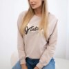 Beige sweatshirt with print