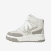 Beige-white leather ankle sneakers Tamaris - Women's
