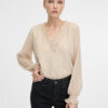 Beige women's blouse with long sleeves ORSAY - Ladies