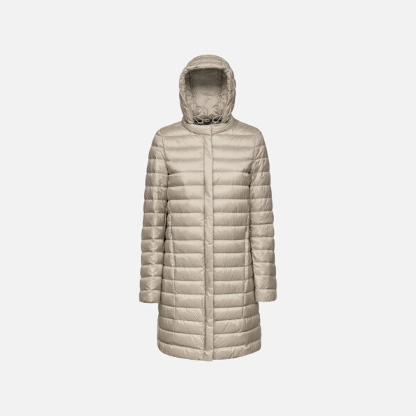 Beige women's down coat Geox Jaysen - Women's