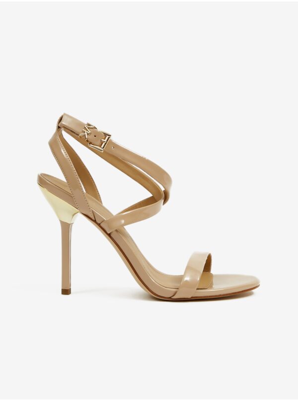 Beige women's high-heeled sandals Michael Kors Asha - Women's