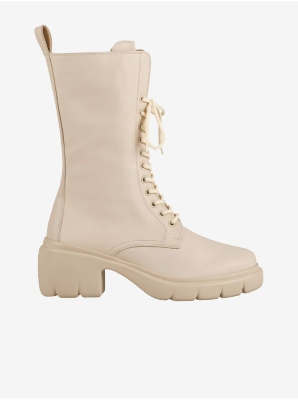 Beige women's leather boots Högl Louise - Women's