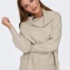 Beige women's oversize sweater ONLY Hazel - Women