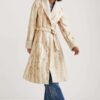 Beige women's patterned coat Desigual Marvelous - Women