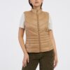 Beige women's quilted vest VERO MODA Sorayasiv - Women