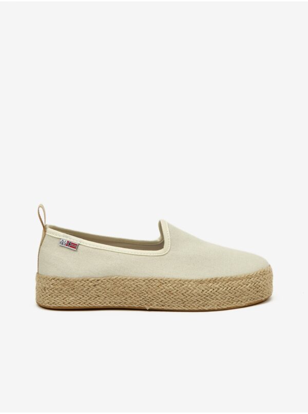 Beige women's slip-on platform shoes NAPAPIJRI - Women's