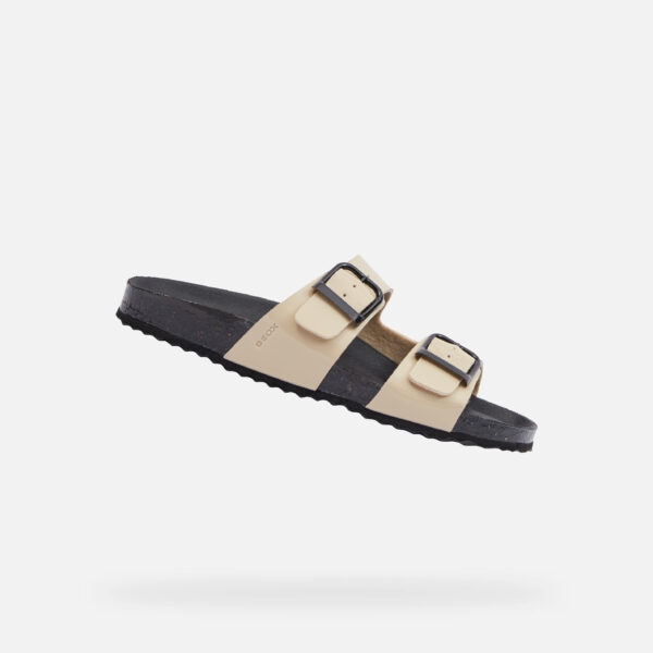 Beige women's slippers Geox Brionia R - Women's