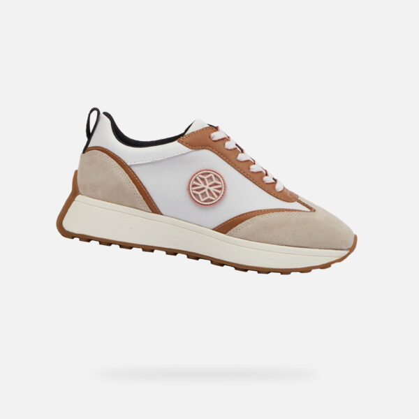 Beige women's sneakers Geox Amabel - Women's