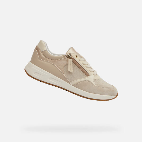 Beige women's sneakers Geox Bulmya - Women's