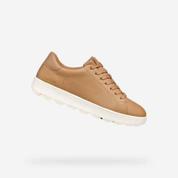 Beige women's sneakers Geox Spherica ECUB-1 - Women's