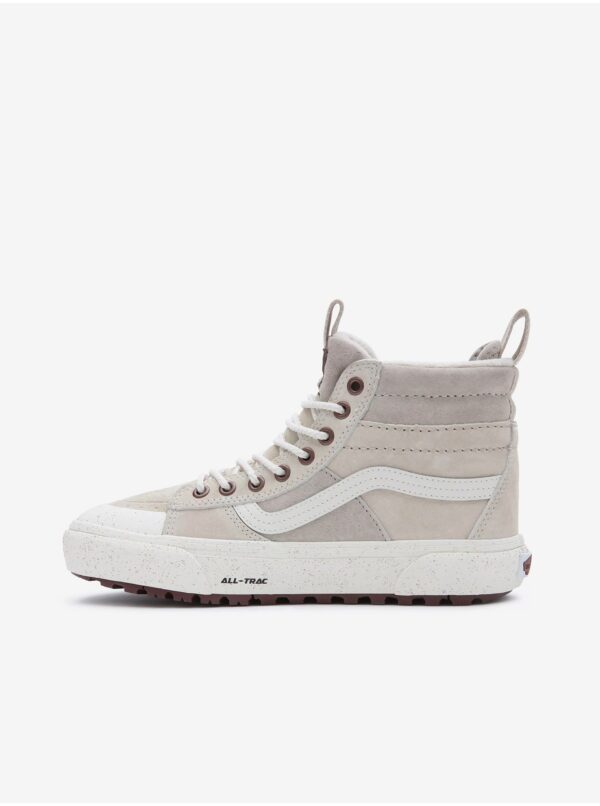Beige women's suede ankle sneakers VANS UA SK8-Hi MTE-2 - Women's