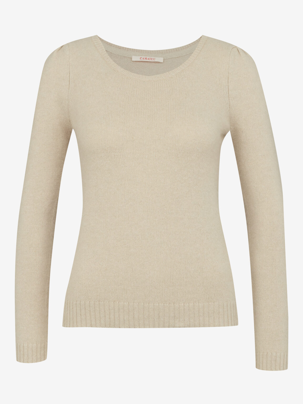 Beige women's sweater CAMAIEU