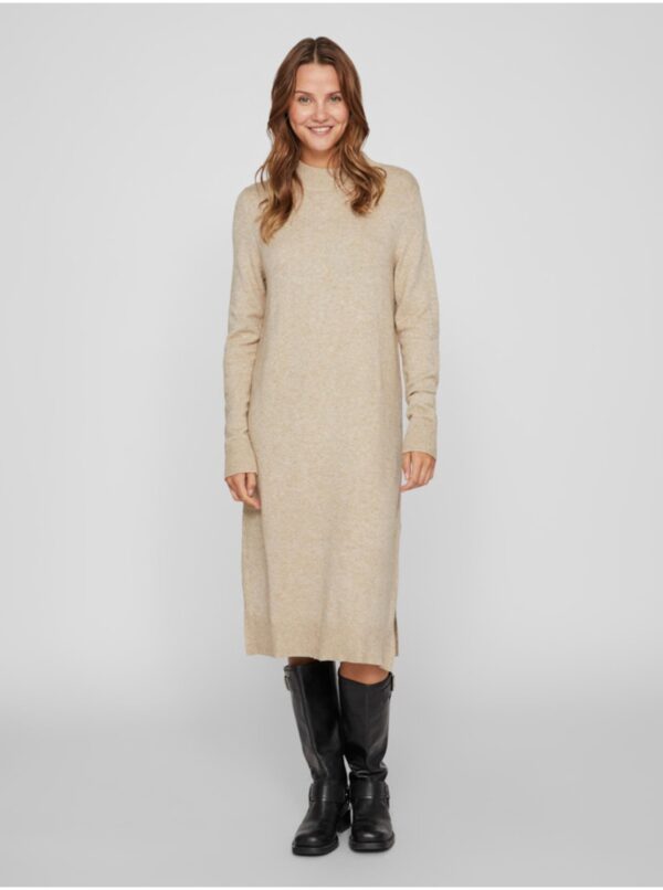 Beige women's sweater dress VILA Viril - Women's