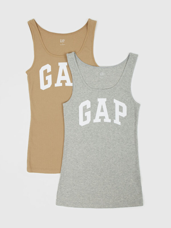 Beige women's tank top GAP Logo tank