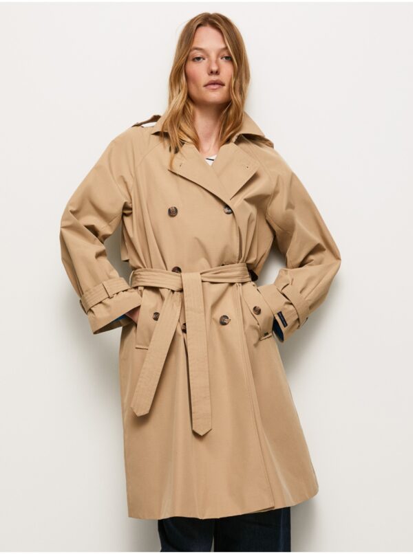 Beige women's trench coat Pepe Jeans Ava - Women's