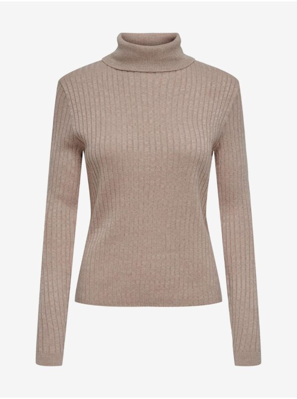 Beige women's turtleneck sweater JDY Novalee - Women