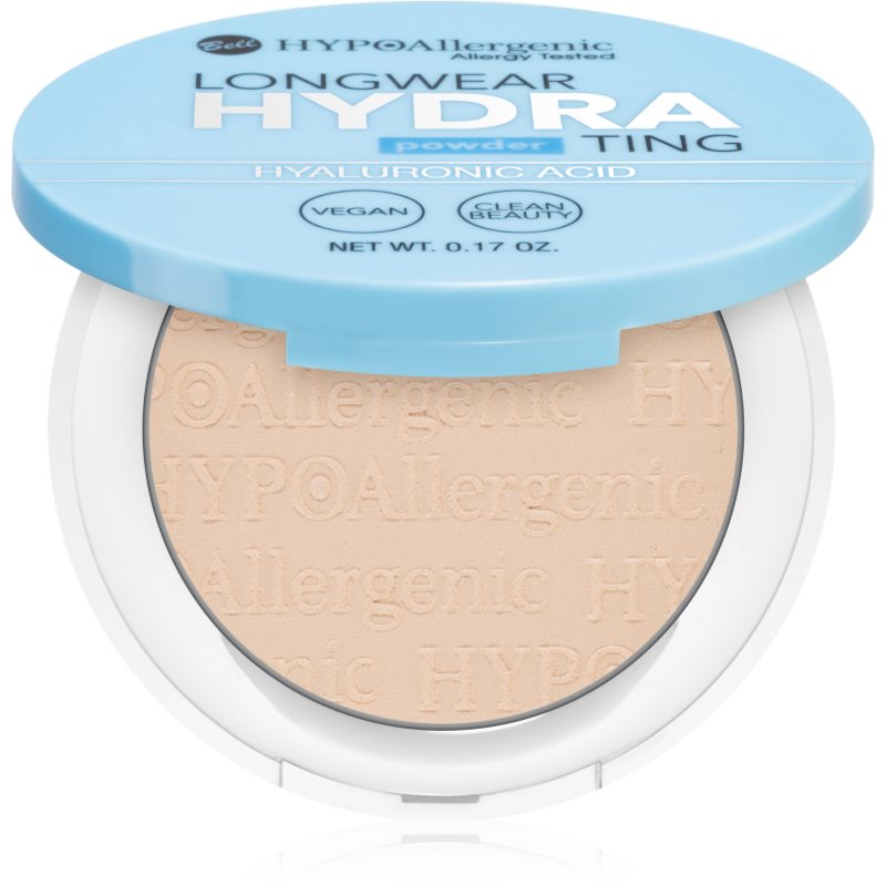 Bell Longwear Hydrating Powder kompakt púder hialuronsavval árnyalat 02 Light Beige 5 g-Ár