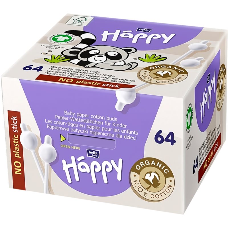 Bella Baby Happy 100% organic cotton fültisztítók gyermekeknek 64 db-Ár