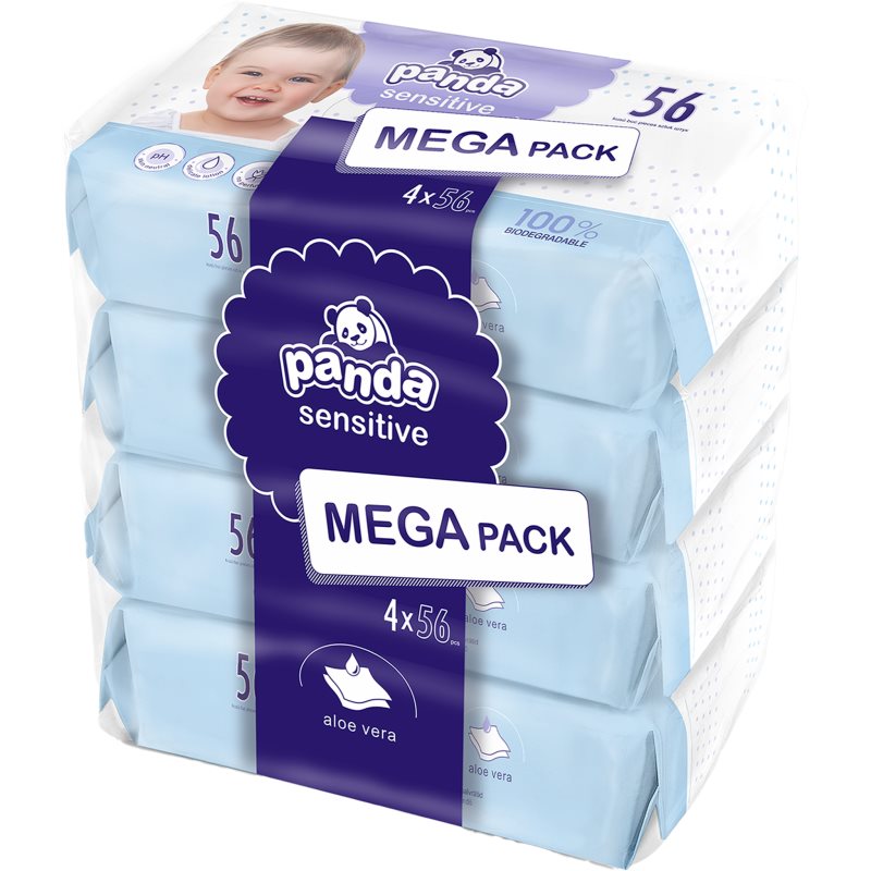 Bella Baby Happy Panda Sensitive nedves törlőkendők gyermekeknek 4x56 db-Ár