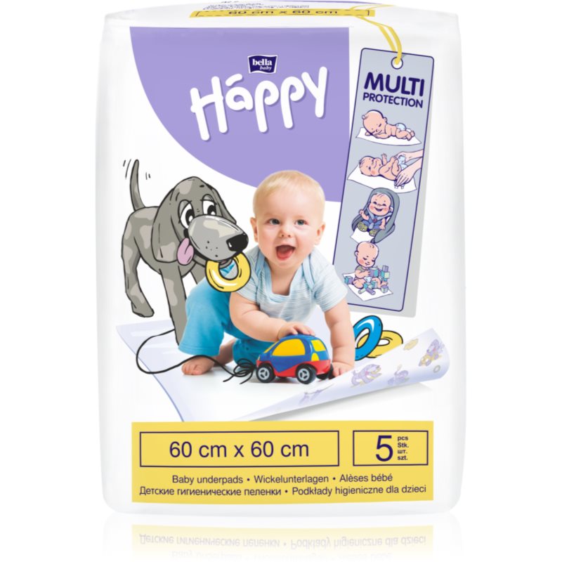 Bella Baby Happy SIze L eldobható pelenkázó-alátétek 60x60cm 5 db-Ár
