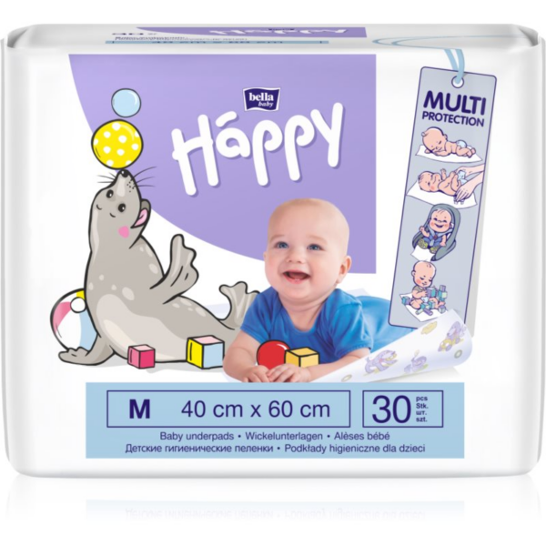 Bella Baby Happy SIze M eldobható pelenkázó-alátétek 40x60 cm 30 db-Ár