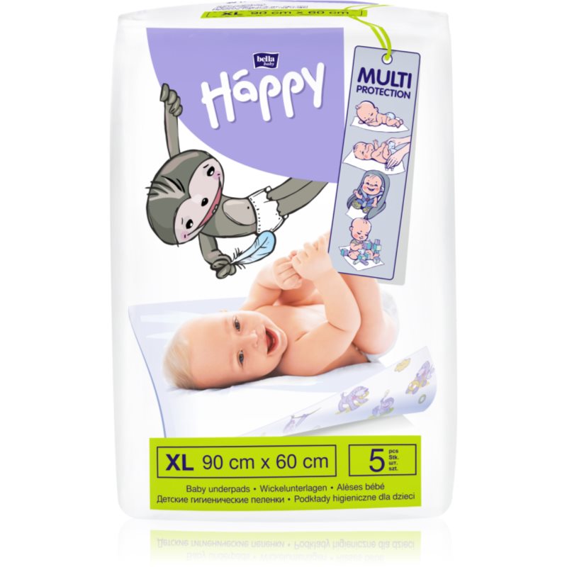 Bella Baby Happy Size XL eldobható pelenkázó-alátétek 90x60 cm 5 db-Ár