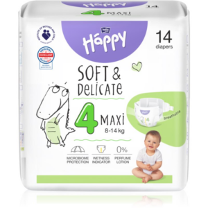 Bella Baby Happy Soft&Delicate Size 4 Maxi eldobható pelenkák 8-14 kg 14 db-Ár