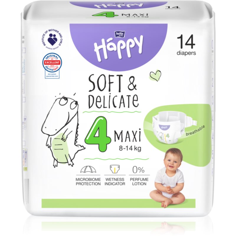 Bella Baby Happy Soft&Delicate Size 4 Maxi eldobható pelenkák 8-14 kg 14 db-Ár