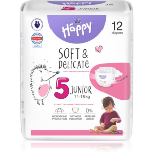 Bella Baby Happy Soft&Delicate Size 5 Junior eldobható pelenkák 11-18 kg 12 db-Ár