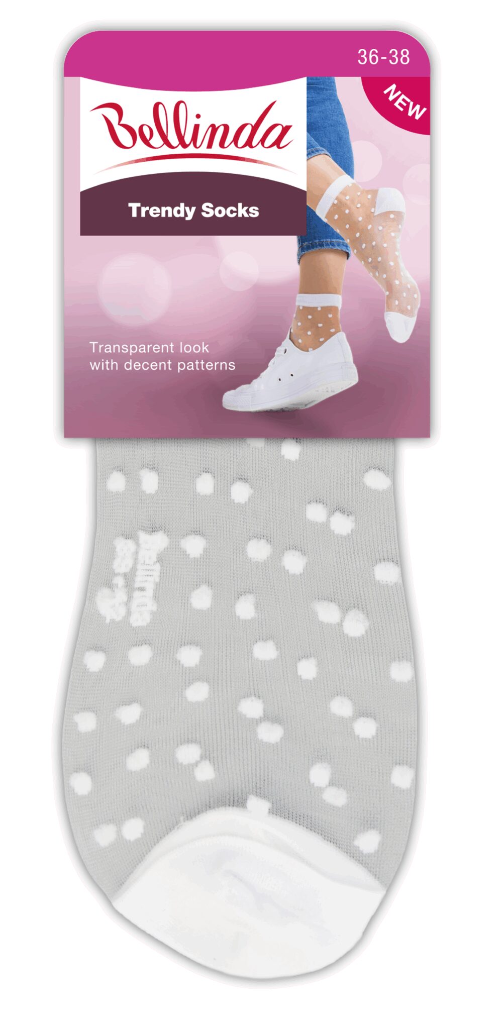 Bellinda TRENDY SOCKS - Modern patterned nylon socks - black