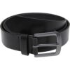 Belt made of lightweight synthetic leather in black/silver colour