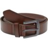 Belt made of lightweight synthetic leather in brown/silver colour