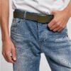 Belt with buckle olive