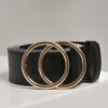 Belt with ring buckle black