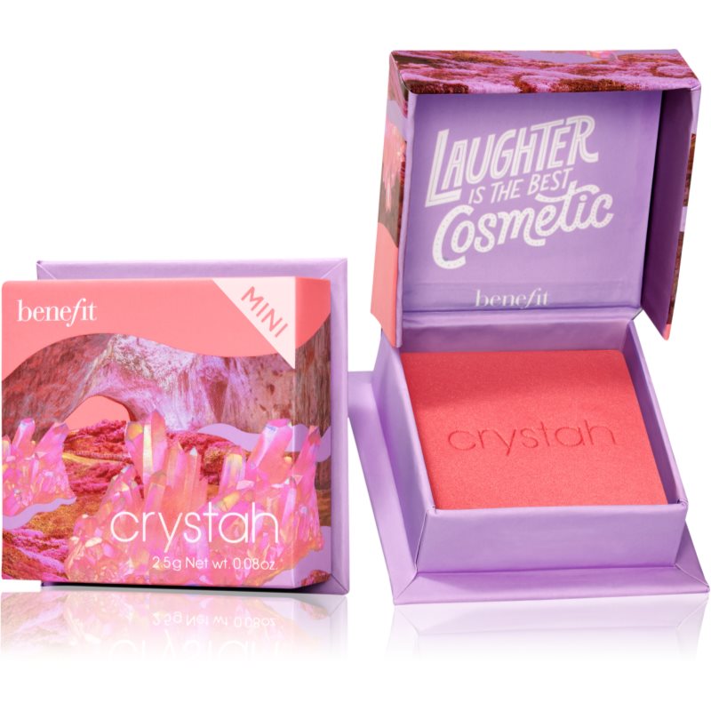 Benefit Crystah WANDERful World Mini púderes arcpír árnyalat Strawberry pink 2
