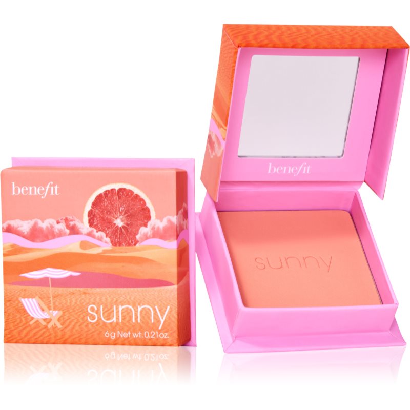 Benefit Sunny WANDERful World púderes arcpír árnyalat Warm coral 6 g-Ár