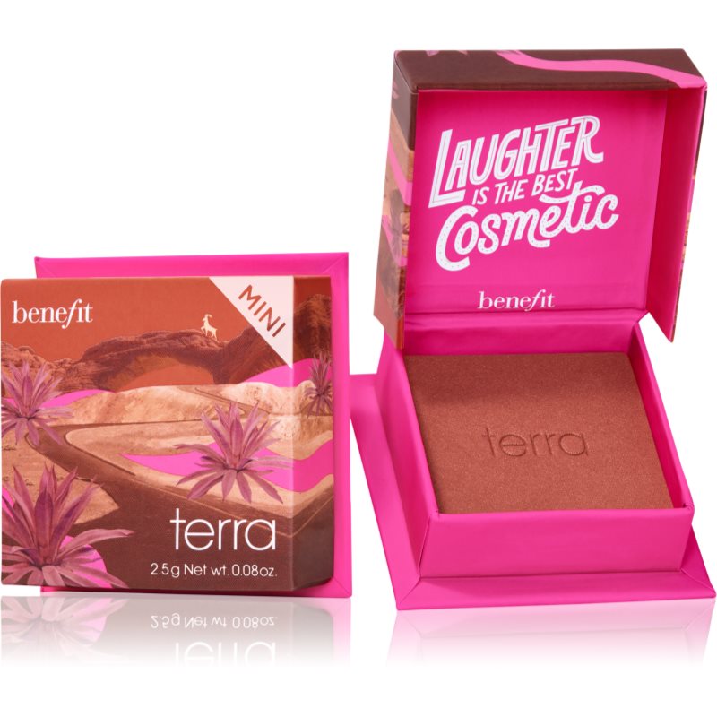 Benefit Terra WANDERful World Mini púderes arcpír árnyalat Golden brick-red 2