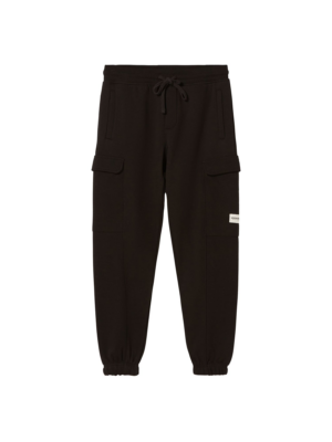 Bershka Cargo nadrágok  fekete / fehér-Hungary