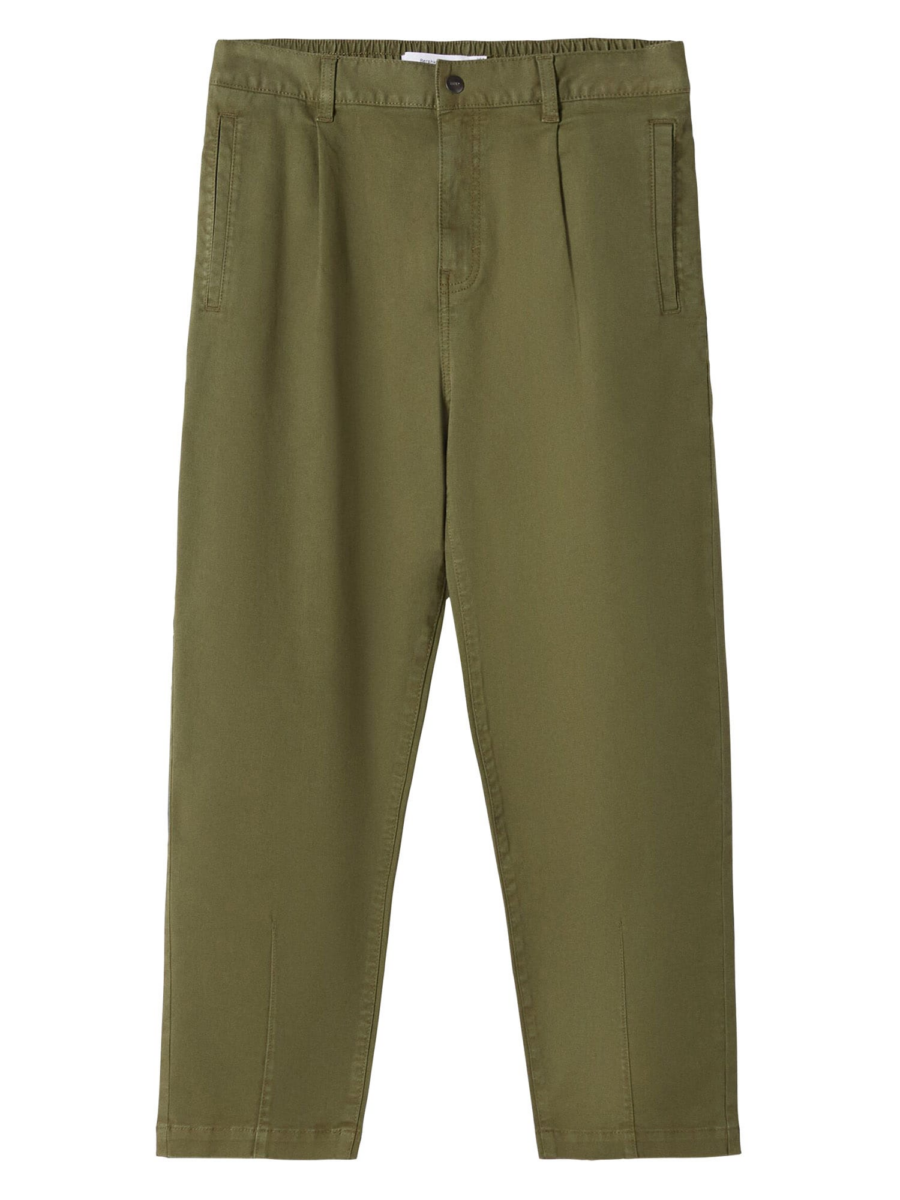 Bershka Élére vasalt nadrágok  khaki-Hungary