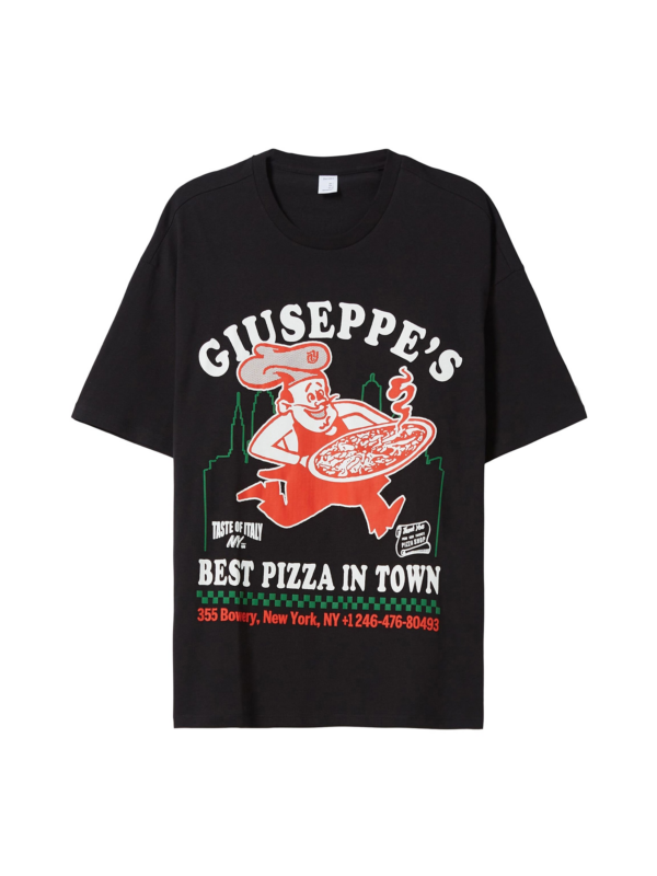 Bershka Póló  fűzöld / gránátalma / fekete / fehér-Hungary