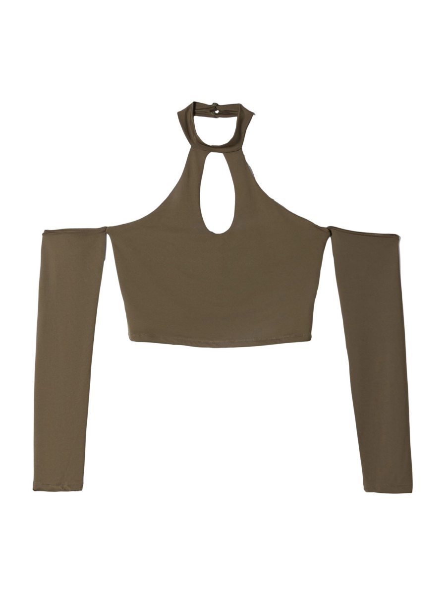 Bershka Póló  khaki-Hungary