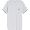 Bershka Póló  világosszürke / fekete / fehér-Hungary
