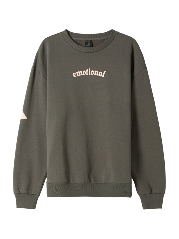 Bershka Tréning póló  khaki / pasztell-rózsaszín-Hungary